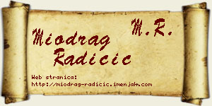 Miodrag Radičić vizit kartica